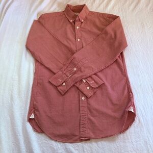 J.Crew 2‑Ply Cotton Gingham Button‑Down Shirt – XS (13–13½)